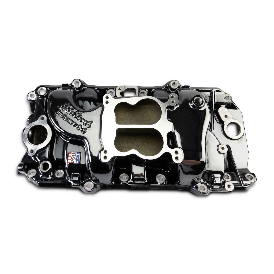 Edelbrock Intake Manifold, Performer, For Use with Big Block Chevy 396-502 Engines, Carbureted Single Four Barrel, Dual Plane – 2161-BP
