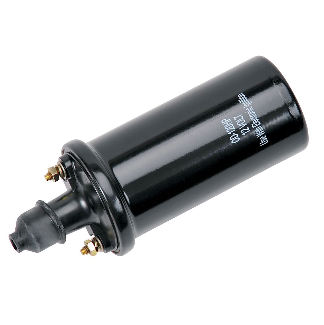 Edelbrock Ignition Coil, Oil Filled, 12 Volt, 0.7 Ohms Primary Resistance, Black, Single – 22746