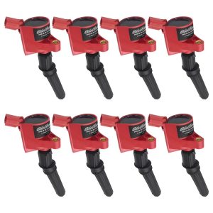 Edelbrock Ignition Coil, Coil on Plug, 26,000 Volts, Black/ Red, Set of 8 – 22781