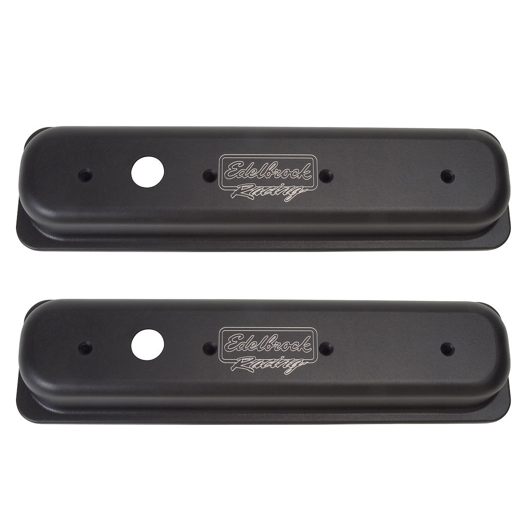 Edelbrock Valve Cover, Victor, Chevy Small Block 5.0L-5.7L/305-350 Cubic Inch, 2-1/2 Inch Tall, Center Bolt, Without Oil Fill Hole – 41723