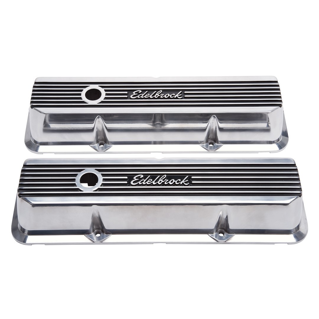 Edelbrock Valve Cover, Elite II, For Use with 1958-1976 Ford Fe Engines, 3.55 Inch Overall Height, Perimeter Bolt, With Oil Fill Hole – 4277