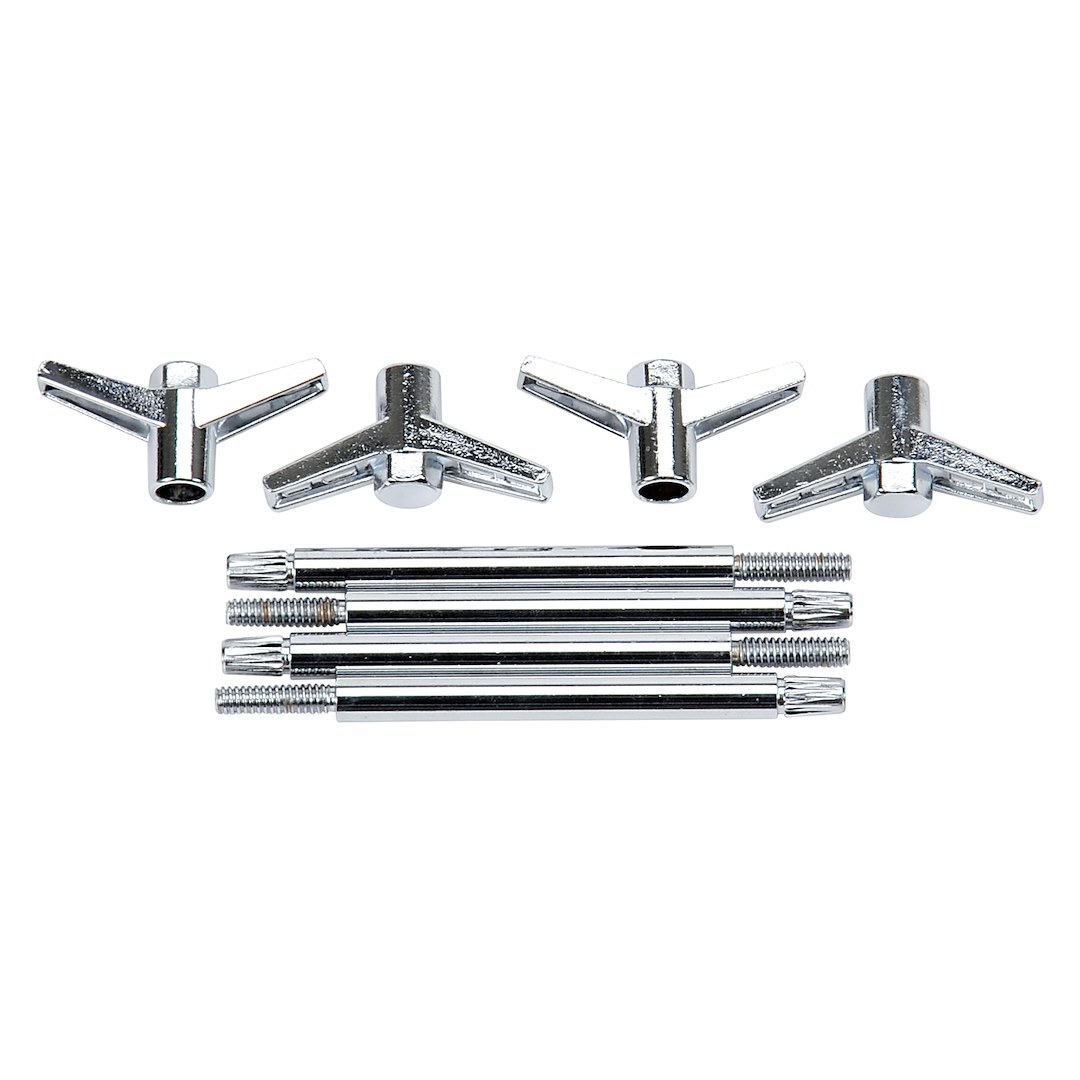 Edelbrock Valve Cover Bolt, Wing Nut, 1/4 Inch-20 Thread Size, 1 Inch Under Head Length, Chrome, Steel, Set of 4 – 4401