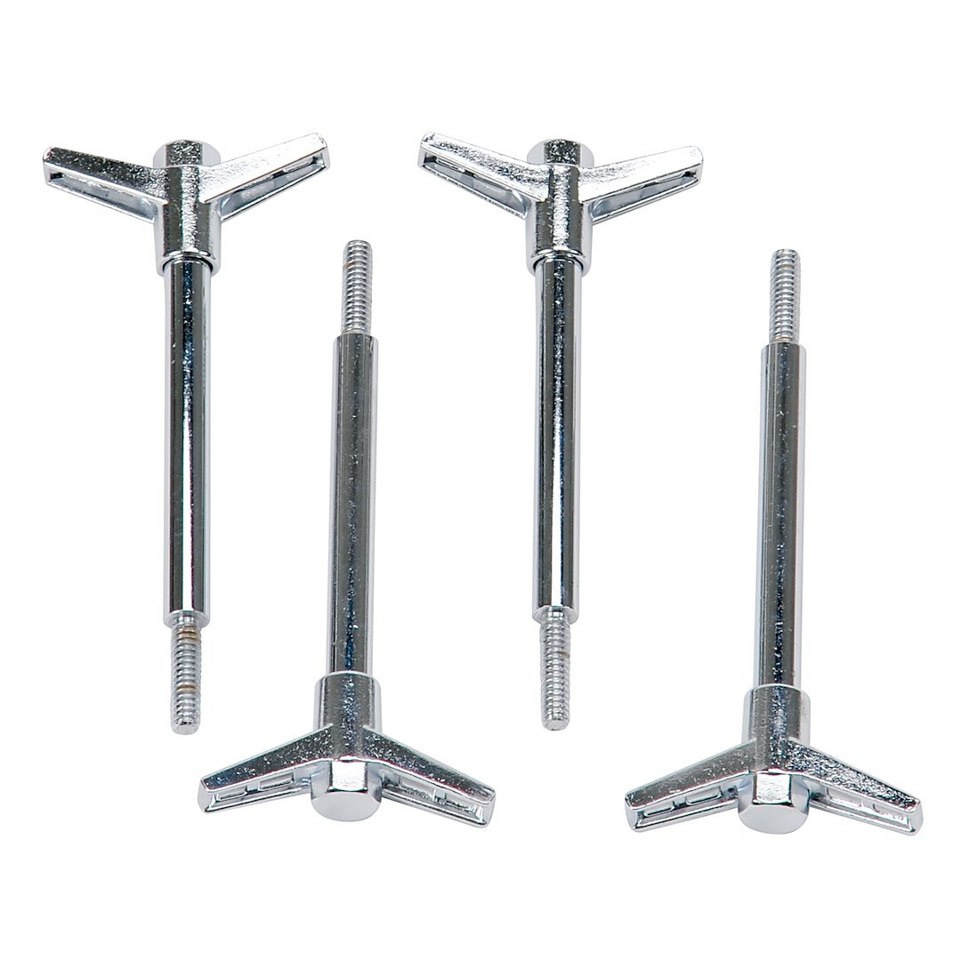 Edelbrock Valve Cover Bolt, Wing Nut, 1/4 Inch-20 Thread Size, 1 Inch Under Head Length, Chrome, Steel, Set of 4 – 4401
