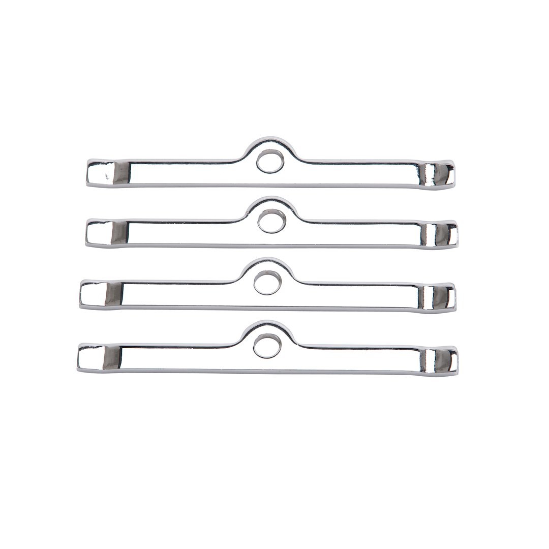Edelbrock Valve Cover Hold Down Tab Set, Chrome, Steel, Set of 4 – 4404