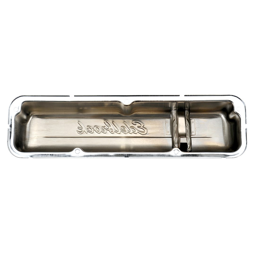 Edelbrock Valve Cover, Signature, Ford Fe Big Block 5.4L-7.0L/332-428 Cubic Inch, 3.9 Inch Overall Height, Perimeter Bolt, With Oil Fill Hole – 4462