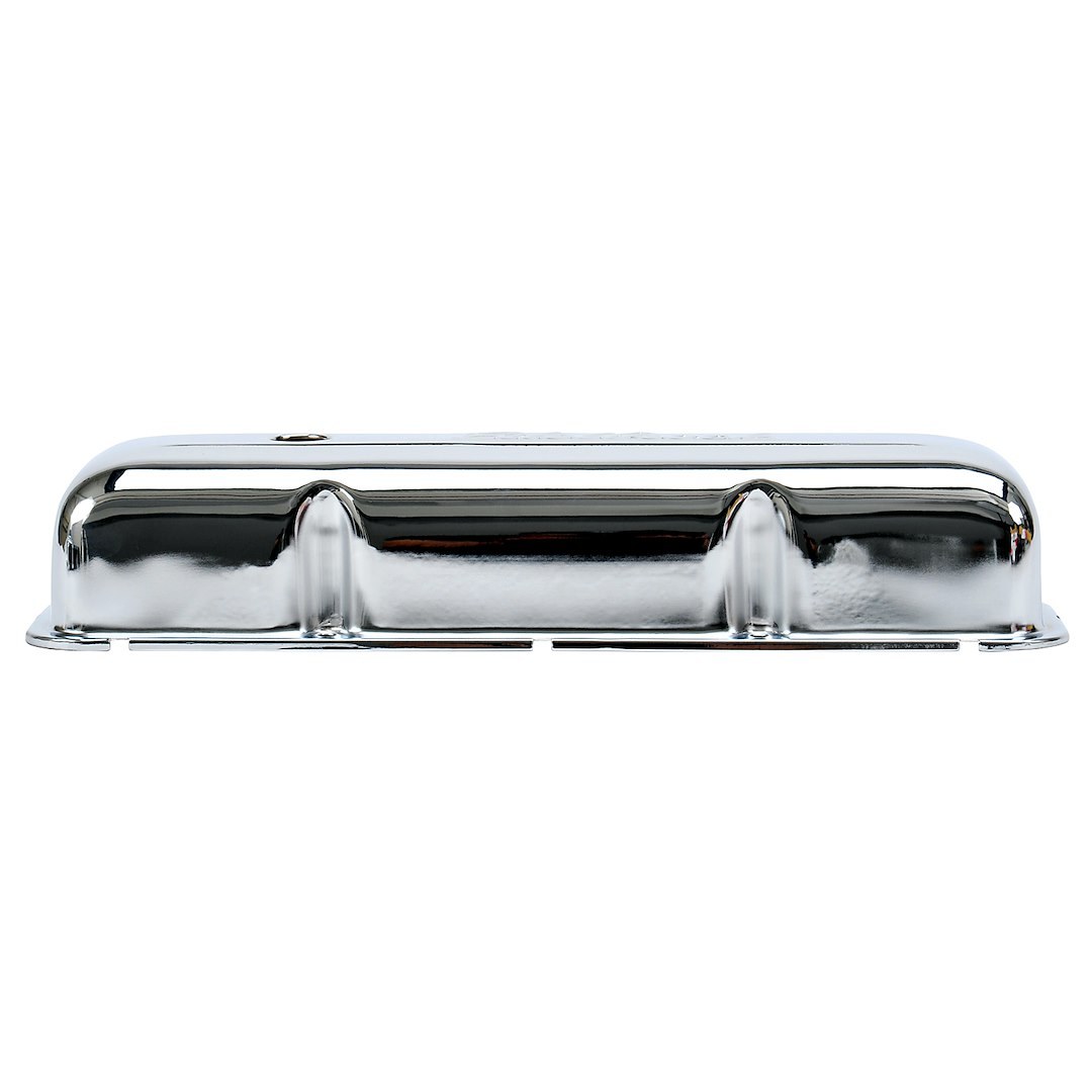 Edelbrock Valve Cover, Signature, Ford Fe Big Block 5.4L-7.0L/332-428 Cubic Inch, 3.9 Inch Overall Height, Perimeter Bolt, With Oil Fill Hole – 4462