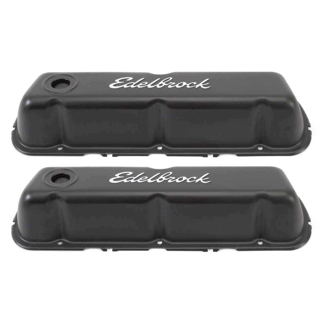 Edelbrock Valve Cover, Signature, Ford Windsor Small Block 4.3L-5.8L/260-351 Cubic Inch, 3.7 Inch Overall Height, Perimeter Bolt – 4603