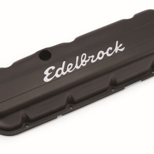 Edelbrock Valve Cover, Signature, Chevy Big Block 6.5L-8.2L/396-502 Cubic Inch, 3.8 Inch Overall Height, Perimeter Bolt, With Oil Fill Hole – 4683