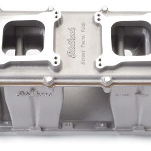 Edelbrock Intake Manifold, Street Tunnel Ram, For Use with 1986 and Earlier Small Block Chevy Engines, 3500-7500 RPM Range, Single-Plane – 71101