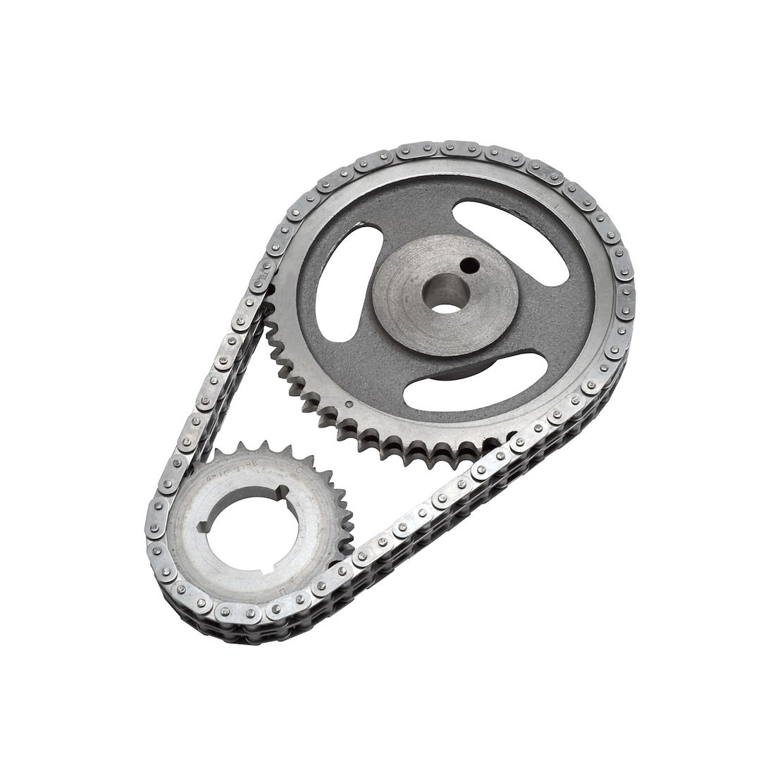 Edelbrock Timing Gear Set, Performer, For Use with 1963-1976 Ford 332/ 352/ 360/ 390/ 406/ 410/ 427/ 428 Engines, Chain Driven, Double Roller – 7808