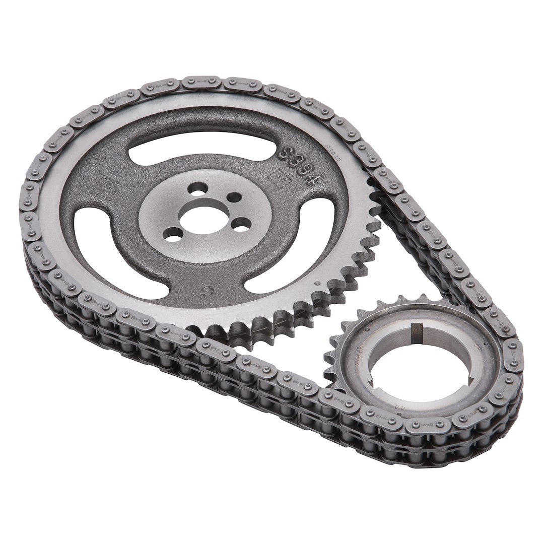 Edelbrock Timing Gear Set, Performer, For Use with 1965-1995 Big Block Chevy Engines, Chain Driven, Double Roller, Non Adjustable – 7810