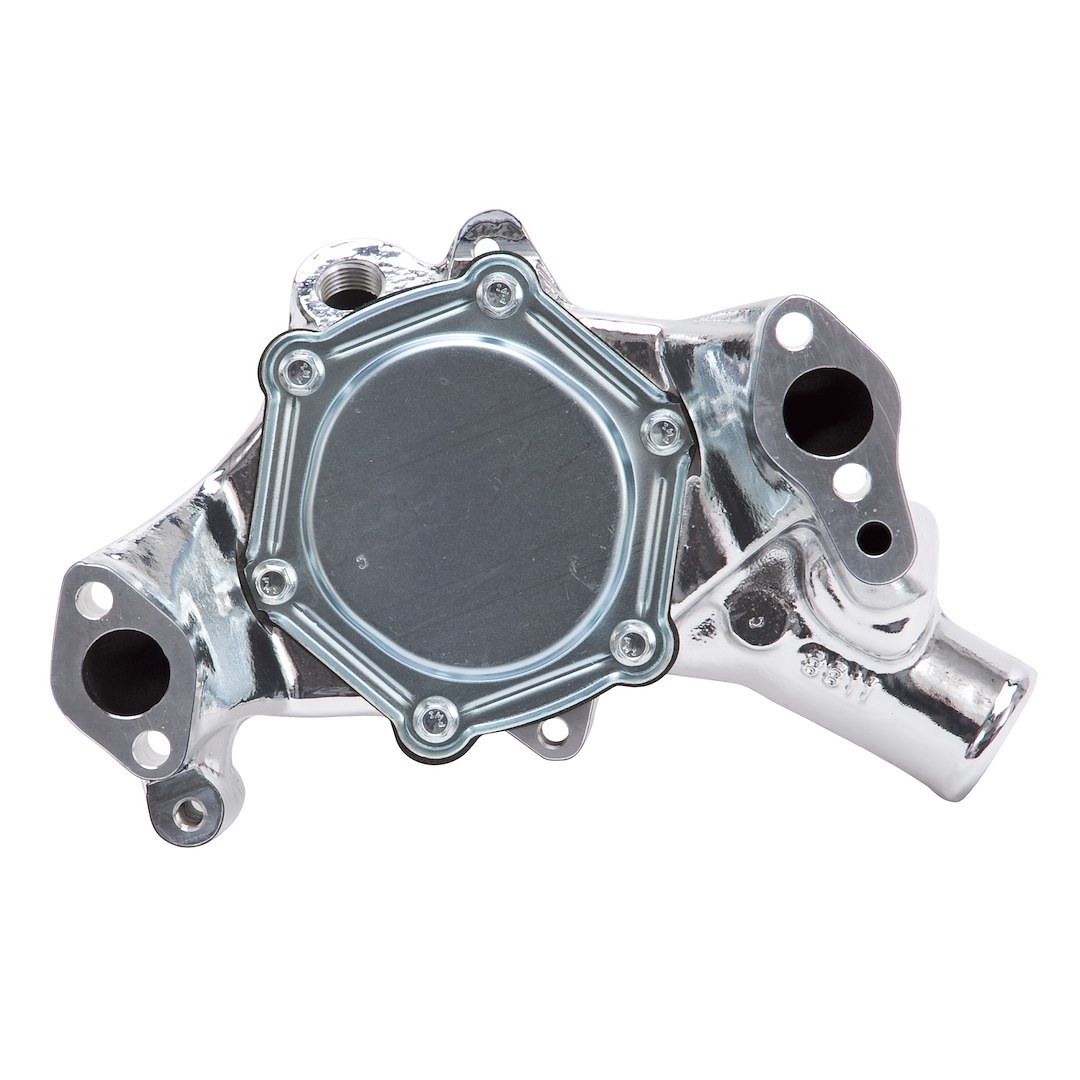 Edelbrock Water Pump, Long, Satin, Aluminum, Standard Rotation – 8811