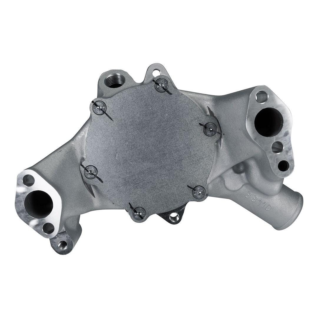 Edelbrock Water Pump, For Use with Chevrolet Small Block Engines, Long, Satin, Aluminum, V-Belt, Standard Rotation – 88110
