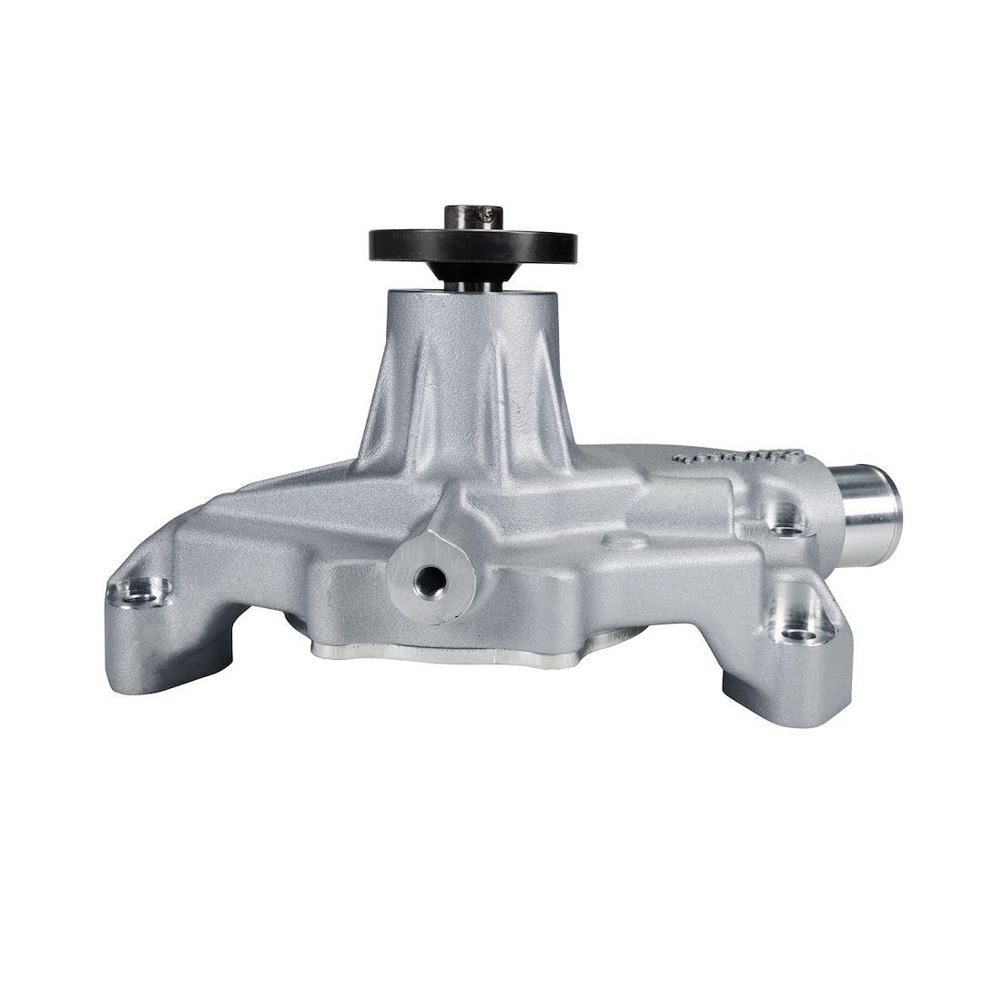 Edelbrock Water Pump, For Use with Chevrolet Small Block Engines, Short, Satin, Aluminum, V-Belt, Reverse Rotation – 88150