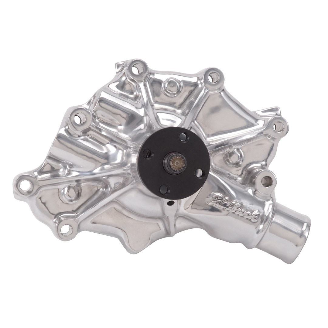 Edelbrock Water Pump, Polished, Aluminum, Reverse Rotation – 8845
