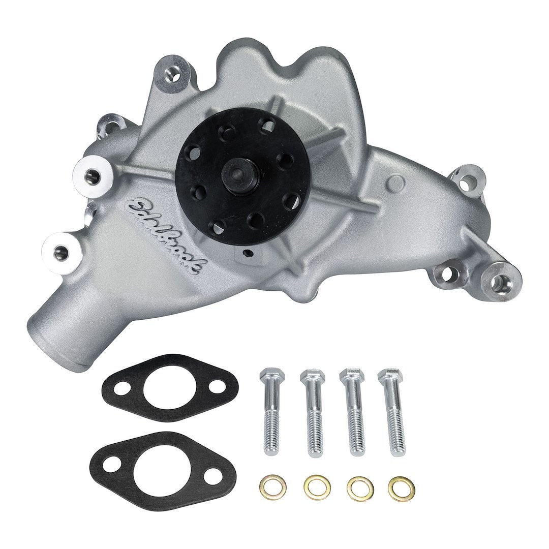 Edelbrock Water Pump, For Use with Chevrolet Big Block Engines, Long, Satin, Aluminum, V-Belt, Standard Rotation – 88510