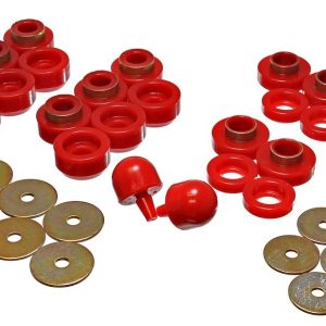 Energy Suspension Body Mount Bushings, Red, Polyurethane – 2.4107R