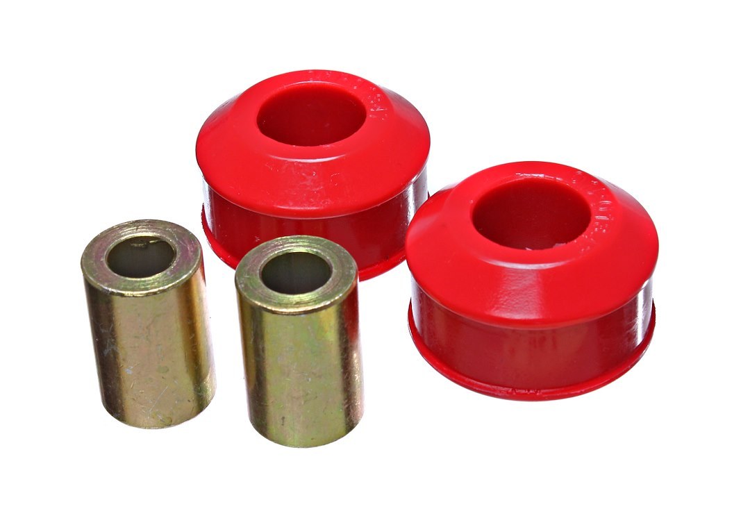 Energy Suspension Crossmember Mount Bushings, To Mount Torsion Bar Crossmember, Red, Polyurethane, Includes Bushings and Sleeves – 3.1143R