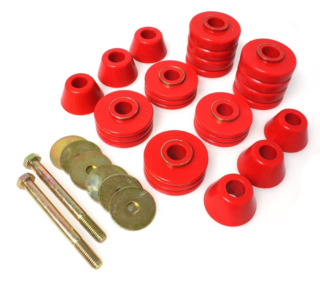 Energy Suspension Body Mount Bushings, Red, Polyurethane – 3.4103R
