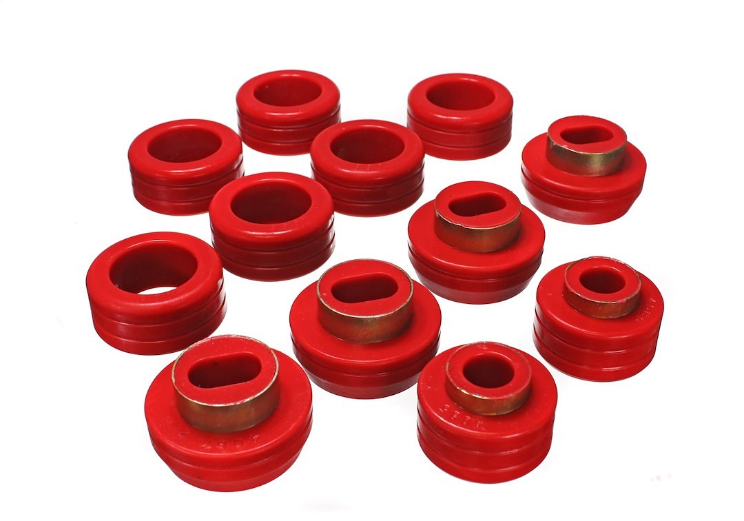 Energy Suspension Body Mount Bushings, Red, Polyurethane – 3.4130R