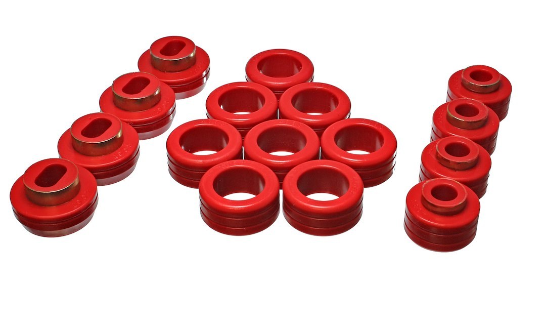 Energy Suspension Body Mount Bushings, Red, Polyurethane – 3.4131R