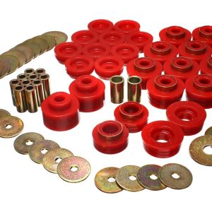 Energy Suspension Body Mount Bushings, Red, Polyurethane – 3.4141R