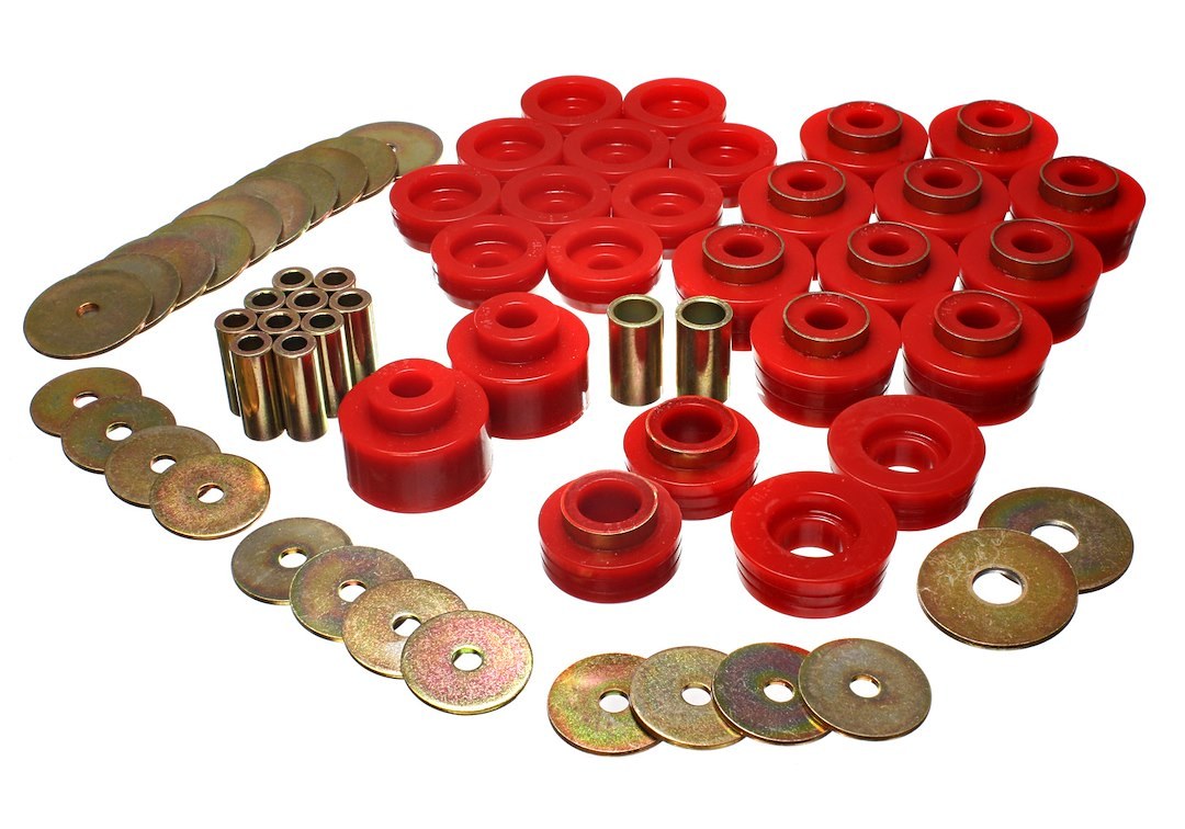Energy Suspension Body Mount Bushings, Red, Polyurethane – 3.4141R