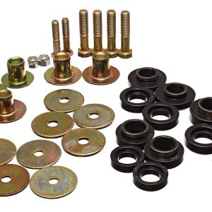 Energy Suspension Body Mount Bushings, Complete Set, Black, Polyurethane – 3.4142G
