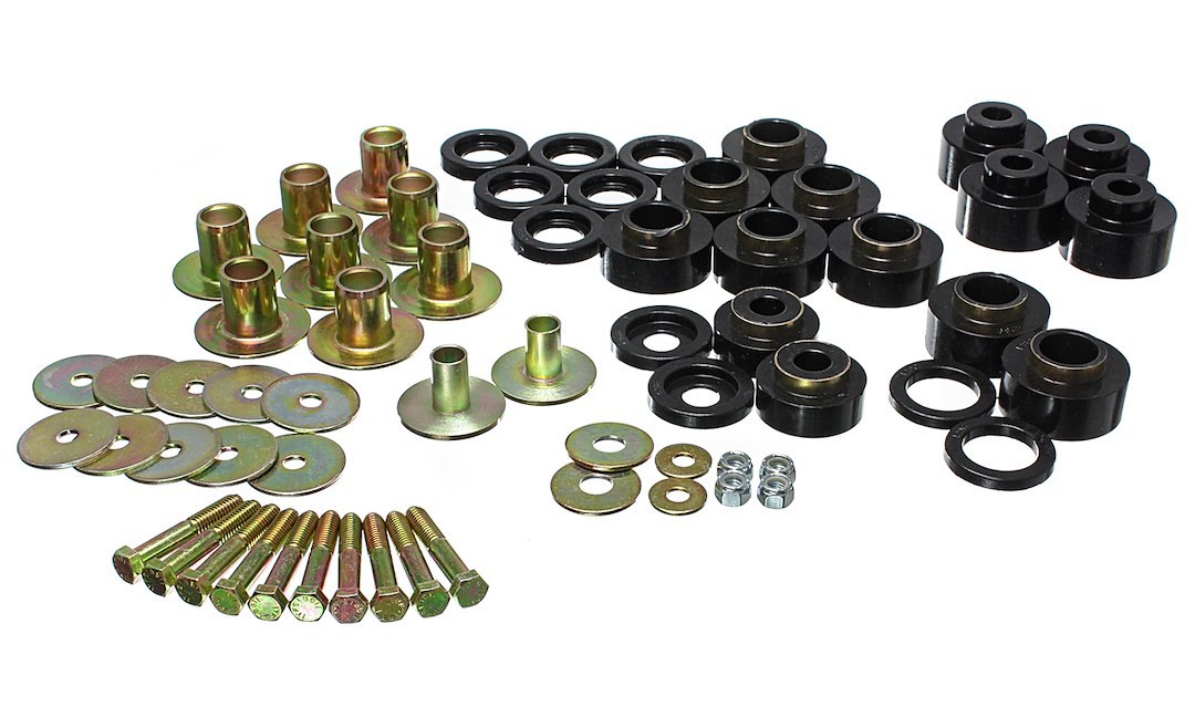 Energy Suspension Body Mount Bushings, Black, Polyurethane, With Hardware – 3.4170G