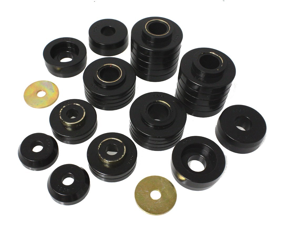 Energy Suspension Body Mount Bushings, Cab Mount Bushings, Black, Polyurethane – 4.4107G