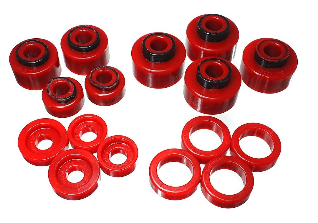 Energy Suspension Body Mount Bushings, Red, Polyurethane – 4.4120R