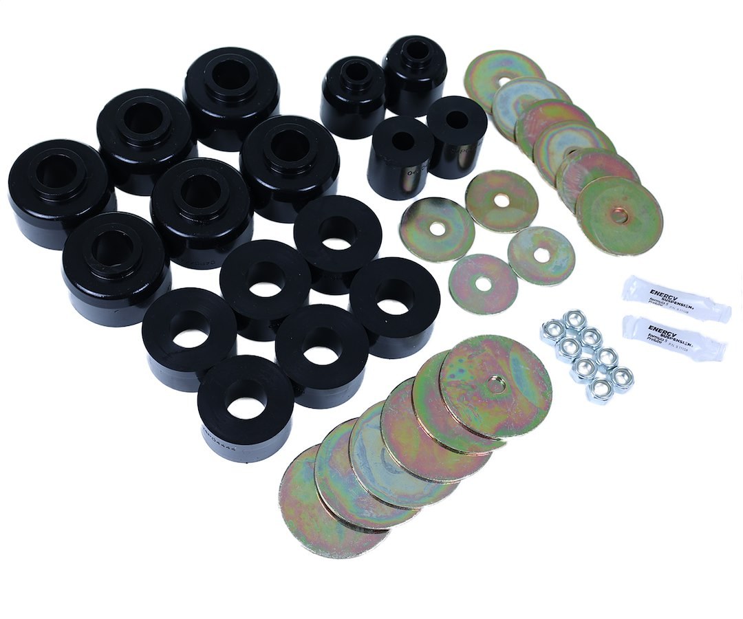 Energy Suspension Body Mount Bushings, Black, Rubber – 8.4114G