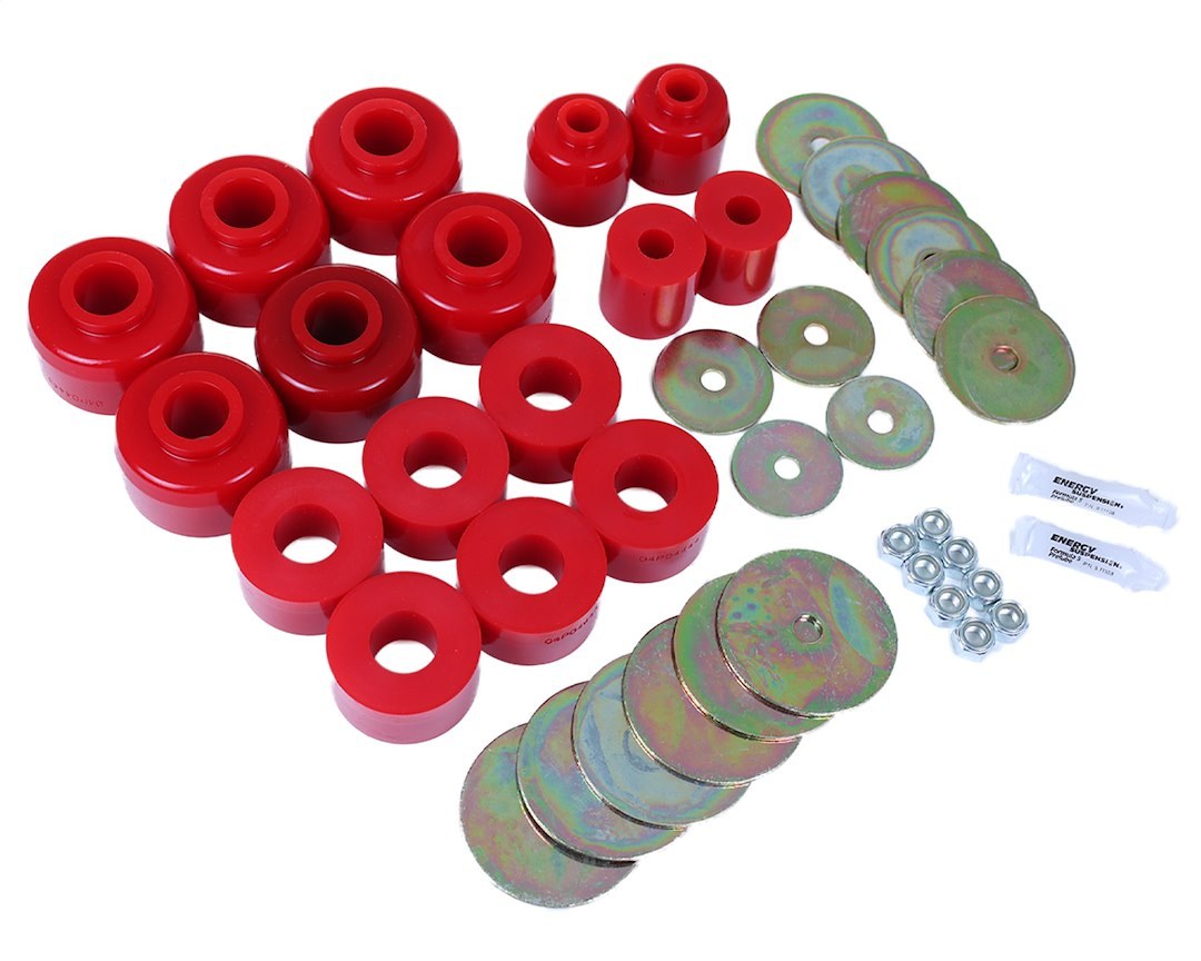 Energy Suspension Body Mount Bushings, Red, Rubber – 8.4114R