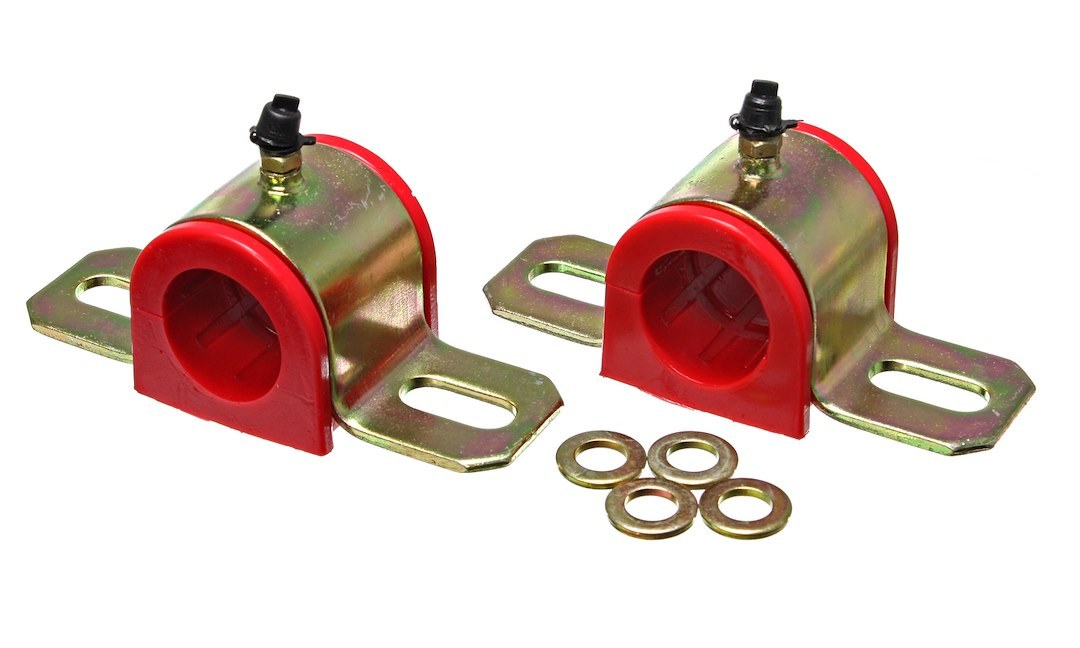 Energy Suspension Stabilizer Bar Mount Bushing, 1 Inch Bar Diameter, Red, Polyurethane, Greaseable – 9.5161R