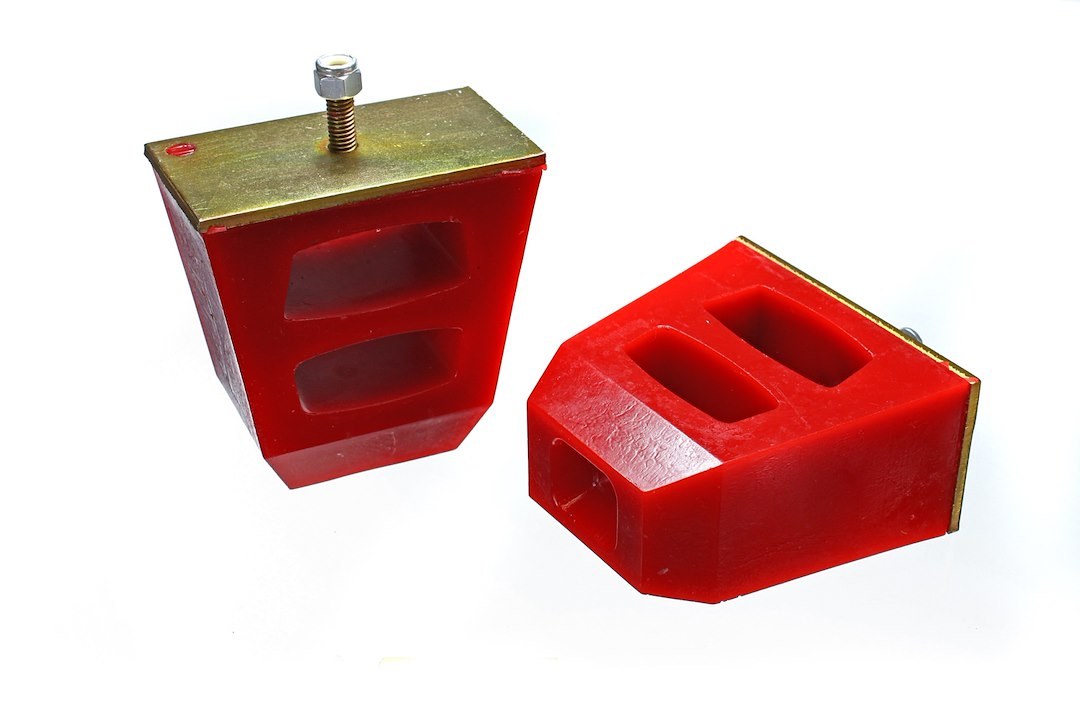 Energy Suspension Bump Stop, 4.5 Inch X 2.5 Inch Outside Diameter, 4.5 Inches Long, Red, Polyurethane, Set of 2 – 9.9104R