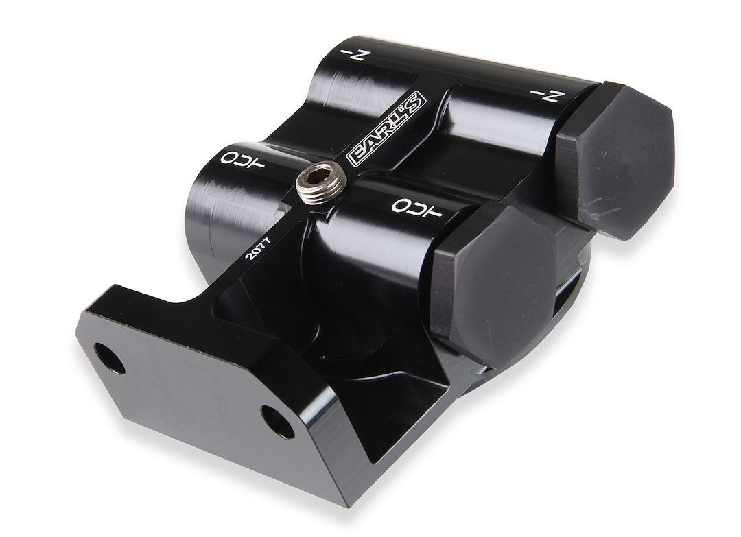 Earl’s Oil Filter Relocation Bracket, Dual Remote Filter, 7/8-14 Pipe Thread Inlet/ Outlet, Used for Fram PH-8 or HP-1 Filters – 2077ERL