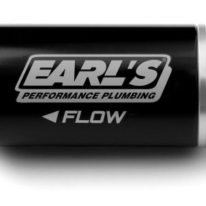 Earl’s Fuel Filter, Use as a Post Filter IN Efi Systems, IN-Line Mount, -6 AN Female O-Ring Inlet/ Outlet, 3-1/2 Inch Length – 230606ERL