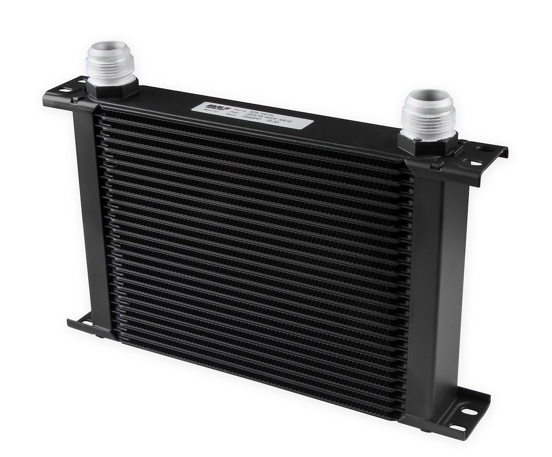 Earl’s Fluid Cooler, Ultrapro, For Engine Oil, 13 Inch Width X 2 Inch Depth X 7.6 Inch Height, 25 Rows Cooler, AN Fitting – 425-16ERL