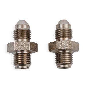 Earl’s Adapter Fitting, -3 AN Male to 3/8 Inch-24 Male Thread Inverted Flare (short), Steel, Set of 2, Bagged Packaging – 581531ERL