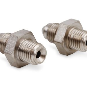 Earl’s Adapter Fitting, -3 AN Male to 3/8 Inch-24 Male Thread Inverted Flare (short), Steel, Set of 2, Bagged Packaging – 581531ERL