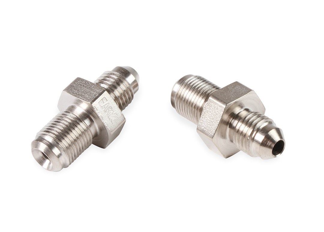 Earl’s Adapter Fitting, -3 AN Male to 10 Millimeter X 1 Male Thread, Steel, Set of 2, Bagged Packaging – 592032ERL