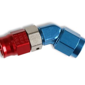 Earl’s Hose End Fitting, Speed-Seal ™, -3 AN Hose, 45 Degree Low Profile, Anodized, Aluminum, Single, Bagged Packaging – 604533ERL