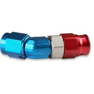Earl’s Hose End Fitting, Speed-Seal ™, -3 AN Hose, 45 Degree Low Profile, Anodized, Aluminum, Single, Bagged Packaging – 604533ERL