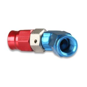 Earl’s Hose End Fitting, Speed-Seal ™, -3 AN Hose, 45 Degree Low Profile, Anodized, Aluminum, Single, Bagged Packaging – 604533ERL