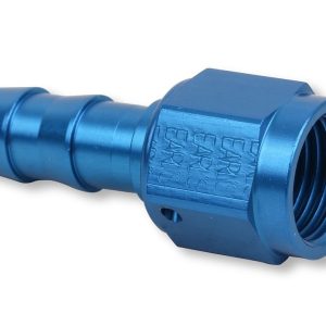 Earl’s Hose End Fitting, Super Stock ™, -6 AN Hose, -6 AN Female Outlet, Straight, Aluminum, Single with Collar, Bagged Packaging – 700167ERL