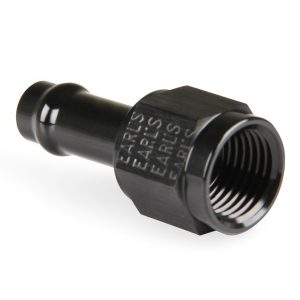 Earl’s Hose End Fitting, Vapor Guard, 3/8 Inch Hose, -06 AN Outlet, Straight, Anodized Black, Aluminum, Single – 750166ERL