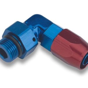 Earl’s Hose End Fitting, Swivel-Seal ™, -12 AN Hose, 1-1/16 Inch-12 Male Pipe Thread Outlet, 90 Degree, Aluminum, Single, Bagged Packaging – 849012ERL