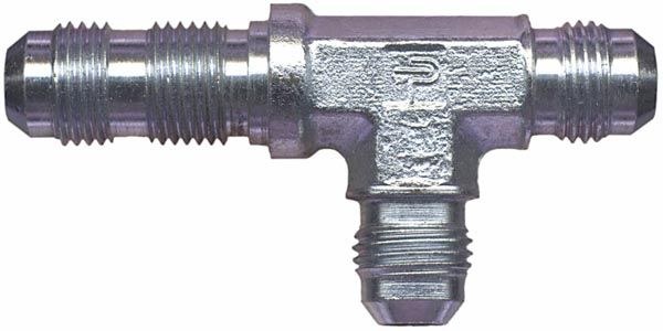 Earl’s Coupler Fitting, -3 AN Male, Bulkhead Run on Tee, Without O-Ring, Steel, Single, Bagged Packaging – 960403ERL