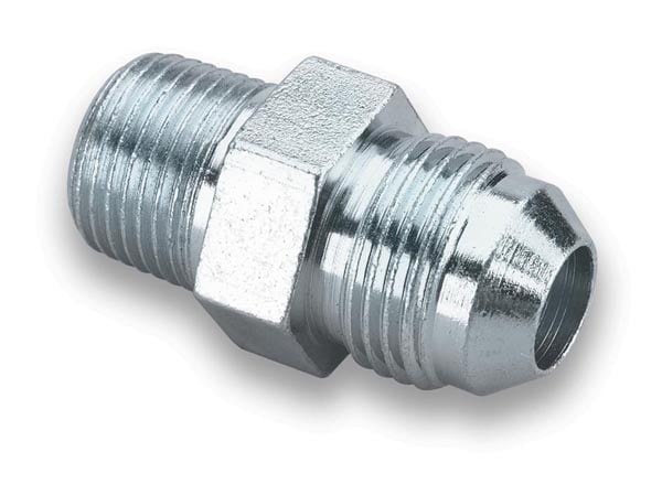 Earl’s Adapter Fitting, -3 AN Male to 1/8 Inch Male Pipe Thread, Zinc Plated, Steel, Single, Bagged Packaging – 961603ERL