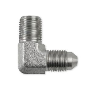 Earl’s Adapter Fitting, 90 Degree -3 AN Male to 1/8 Inch Male Pipe Thread, Zinc Plated, Steel, Single, Bagged Packaging – 962203ERL